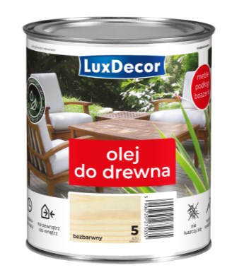 LuxDecor Olej wodny do drewna Bezbarwny 0,7 L